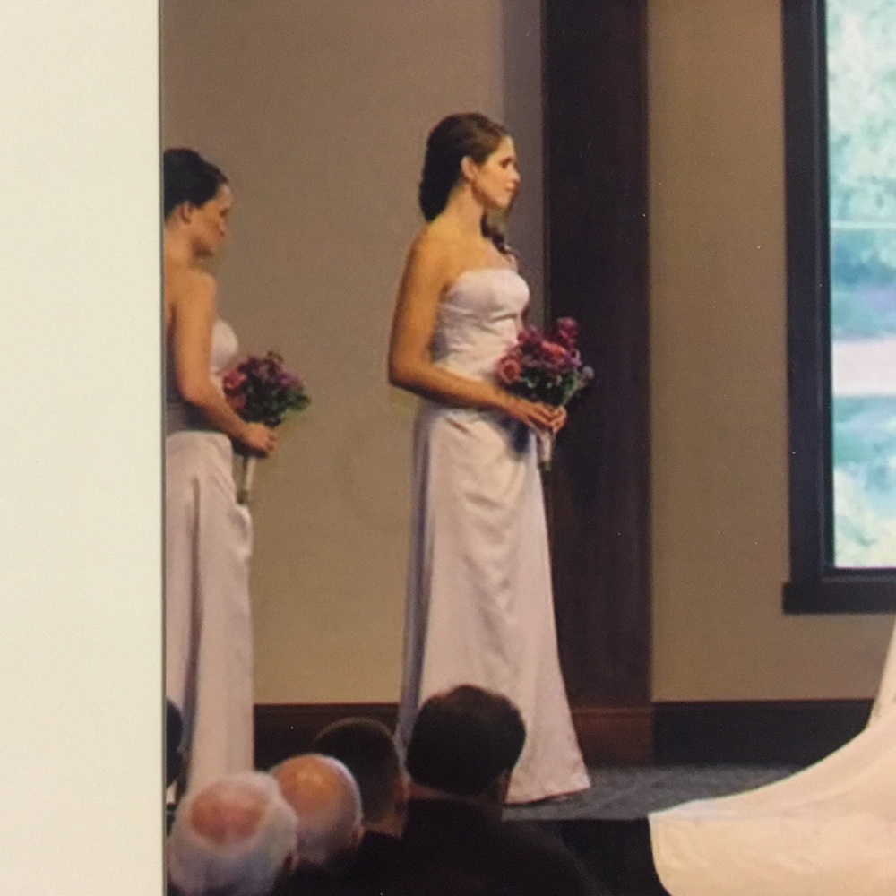 Mori Lee Silver Bridesmaids Dress